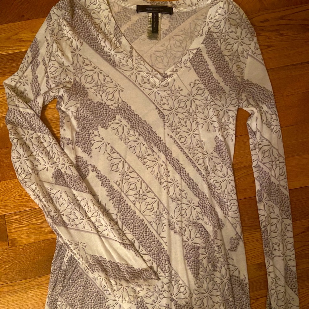 BCBGMaxAzria Patterned Long Sleeve T Shirt